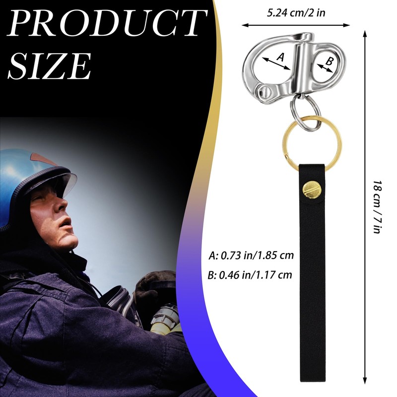 LhyBtm Firefighter Quick Release Shackle Stainless Steel Fixed Snap Shackle