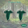 HhBdy 1 Pcs Green Leaf Brooch and 1 Pcs Hairpin