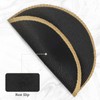 comfoyar Black Round Braided Placemats Set of 6, 14.2x14.2 Inch