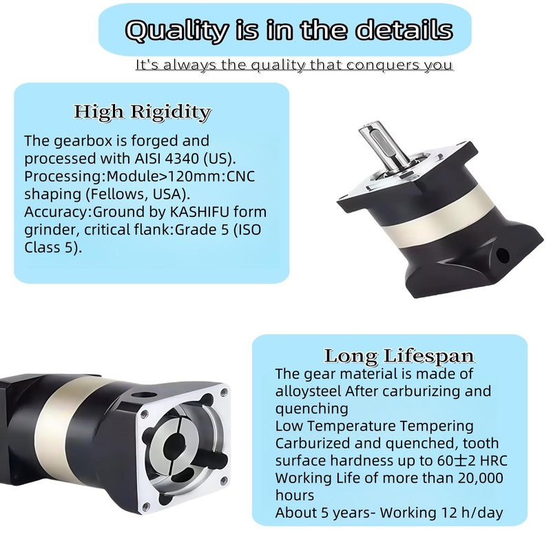 Planetary Gearbox High Precision Backlash <= 12 arc-min Speed Reducer