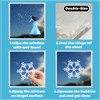 Fassory White Christmas Window Stickers 9 Sheets 260 Pcs, Reusable