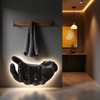ZGLUZP Black Wall Hooks, Unique Hand Shape -Mounted Hanger Hook