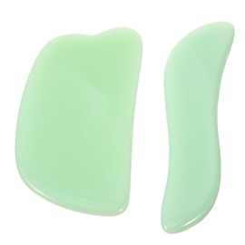 Beavorty Jade Roller Set 2pcs Face Roller Massager Guasha Tool Face Scraper Ideal for Facial Massage