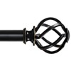 KAMANINA Black Curtain Rod for Windows 66 to 120 Inch