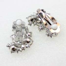 Faship Gorgeous Clear Crystal Clip Ons Earrings - Clear