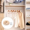 uxcell 6Pcs Wooden Closet Rod Holders, Wardrobe Rod Brackets End