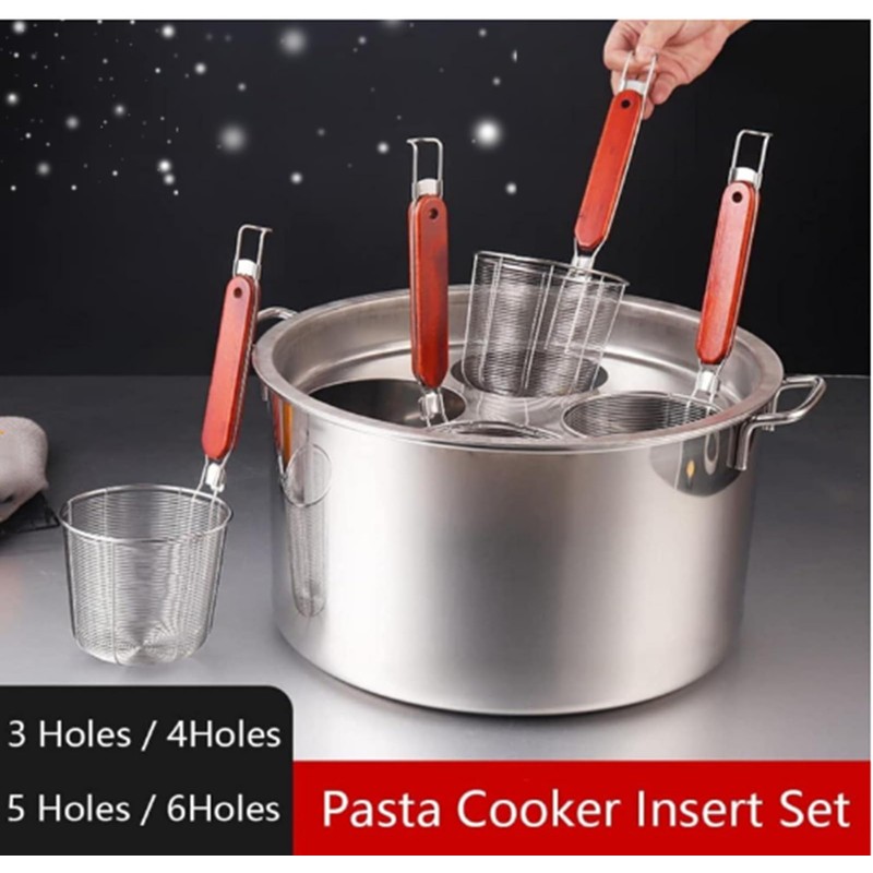 Buokaiw Pasta Cooker with Strainer,Stainless Steel Pasta Cooker Insert Set,
