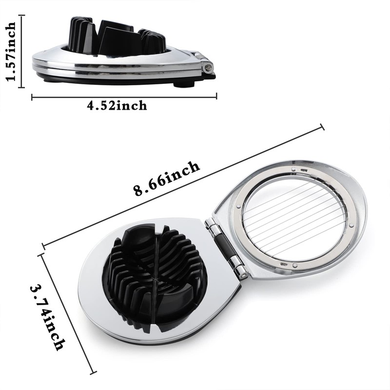 Egg Slicer 2 in 1 Egg Cutting Tool with Stainless