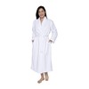 Mansfield, Unisex Spa Microfiber Shimmer Lined Shawl Collar Robe, White,