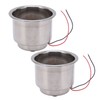 2PCS Luminous Cup Holder 304 Stainless Steel 8 LEDs Draining
