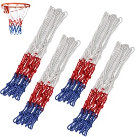 Basketball Net, Pack of 4 Professional Basketball Net, Basketball Replacement Net, Ball Net for Basketball Hoop, Basketball Net, Weatherproof for Standard Size Basketball Hoop