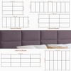 IFNOW Wall Mounted Upholstered Headboard Full, 3D Peel and Stick