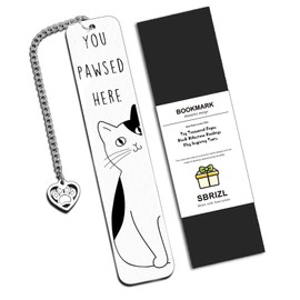 Sbrizl Cat Bookmarks for Reading Women - Cute Bookmarks for Kids, Gifts for Cat Lovers ， Christmas Cat-Themed Book Accessories for Readers & Book Lovers (3-Piece)