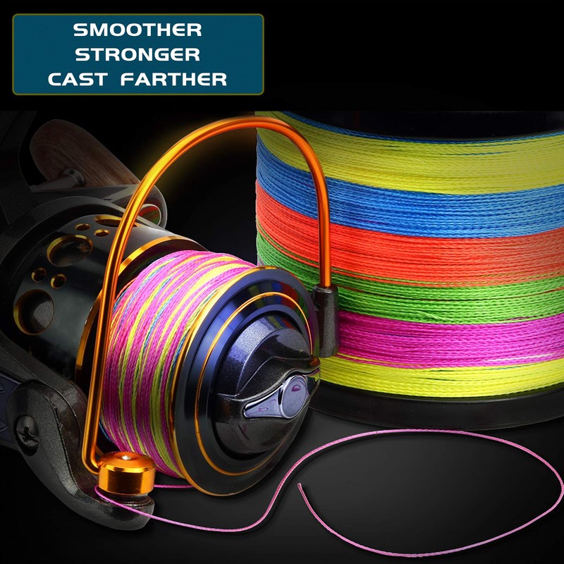 LPATTERN Fishing Line 500 m 12-Way PE Fishing Braided Lines,