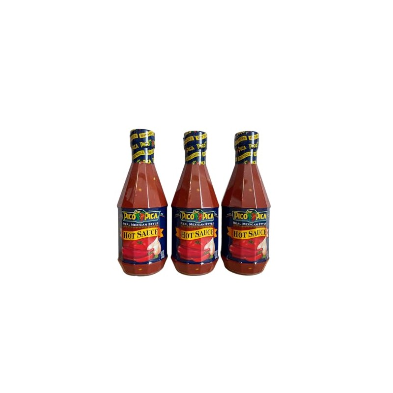 Pico Pica Mexican Style Hot Sauce, 15.5oz, (Pack of 3)