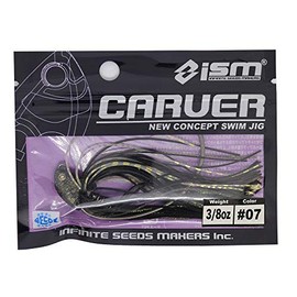 イズム(ism) ワーム CARVER 3/8oz #07 フラッシングブラック.