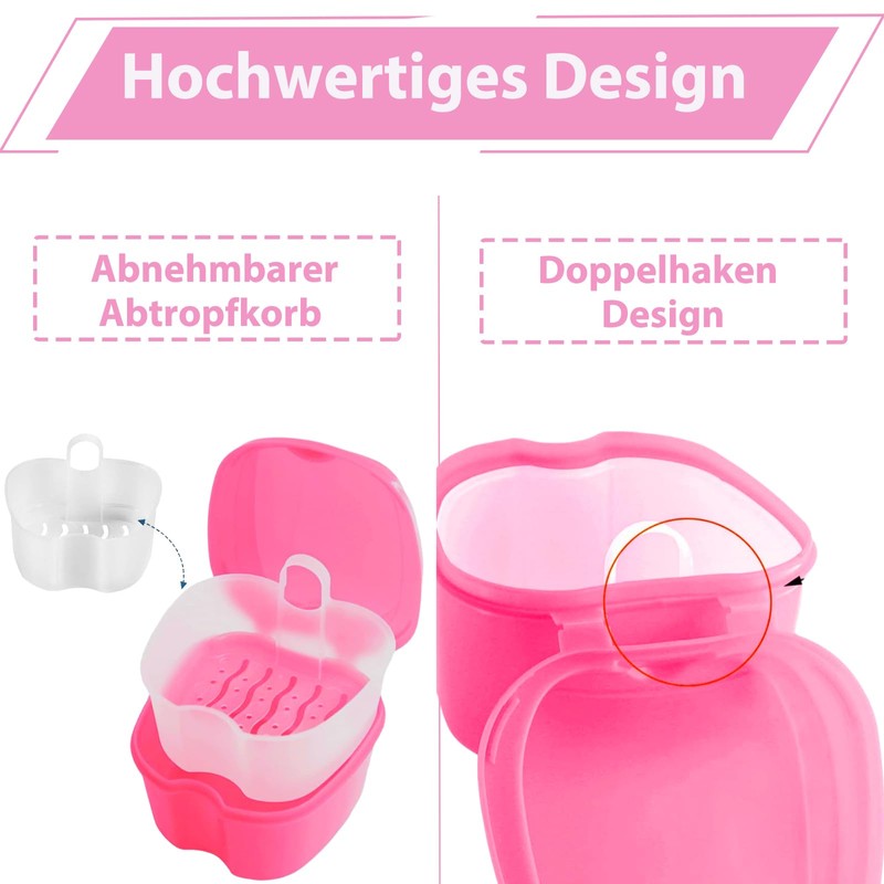 Denture Box Cleaning Set with Denture Brush, Denture Box Prosthesis