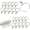 Kaaeiccr 45mm Curtain Rings With Clips, 20 Pack Metal Drapery