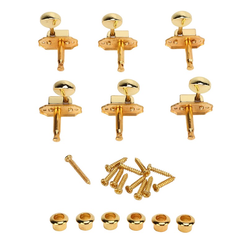 6 Pcs String Tuning Pegs 3L3R High Strength Metal Machine