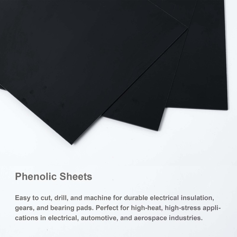 Black Phenolic Sheet12 x 12", 1/8" inch Thick, Pack of