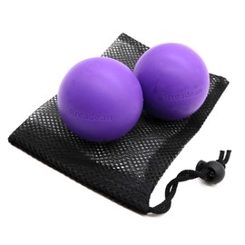 Rreadean Physical Therapy Balls for Fascia Release After Exercise, Yoga,Trigger Point Therapy, Relax Muscles, and Relieve Stress,Set of 2 Classic 2.5 Inch Rawlogy Massage Balls (Purple)