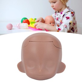 TOPINCN Blank Doll Head, Replacement Eco Friendly Exquisite Ball Jointed Doll Head Silicone for 1/12 Ball Jointed Doll for Adults (Coffee)