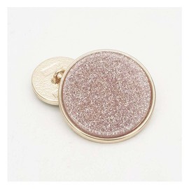 5 botones redondos de metal para muchos tamaños, botones brillantes especiales para ropa, bolsas, decoración, manualidades de costura (rosa, 23 mm)