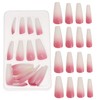 WOONEKY Shiny Elegant Long Fake Nails Press Nails Non-marking Easy