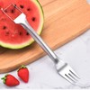 Multifunctional Watermelon Fork Slicer Cutter Stainless Steel Fruit Fork Tools,