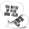 2 x Heart Stickers 15 cm - Funny Sarcasm Quotes Art Fun Decals for Laptops,Tablets,Luggage,Scrap Booking,Fridges, #13236