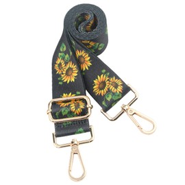 chushui Replacement Purse Strap,Wide Adjustable Crossbody Shoulder Straps for Handbags,Sunflower