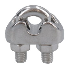 5mm Wire Rope/Cable Grip/Clamp Stainless Steel 316 Marine Grade 10 Pack