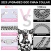 Dog Chain Silver Cuban Collars,Walking Silver Dog Metal Chai Collar