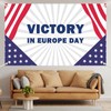 Lofaris Victory in Europe Day Banner - 70.8x43.3 Inch Patriotic