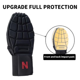 norespnea Baseball Sliding Mitt, Sliding Mitt for Baseball and Softball, Baseball Sliding Mitt for Youth and Adult，Baseball Protective Equipment for Left and Right Hands-Black-Adult