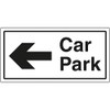 V Safety Car Park Arrow Left Sign - 300x150mm -
