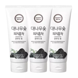 Happybath 해피바스 대나무숯 피지흡착 클렌징폼 200g X 3개 Happybath Bamboo Charcoal Oil Absorbing Cleansing Foam 200g X 3