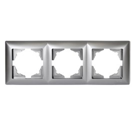 Visage Triple Frame for 3 Sockets Switch Dimmer Silver
