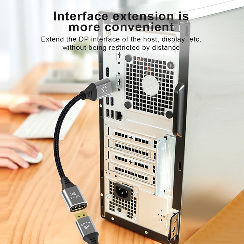 DP Male to Female DP Connecting Cable Computer 8K 60Hz