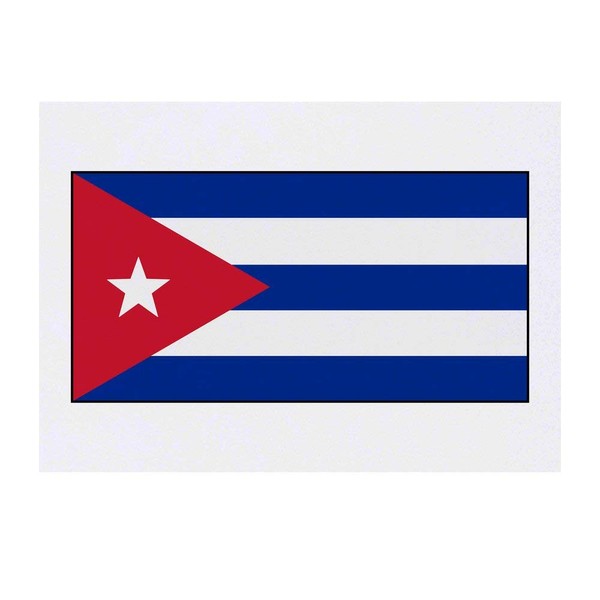 'Cuba Flag' Temporary Tattoo - Water Resistant, Skin-Safe, Non-Toxic Transfer