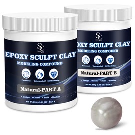 Seocam Epoxy Putty Sculpt Clay, 2 Part A & B for Sculpting, Modeling, Building, and Repairing, 1 Pound, Natural