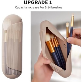 Makeup Sponge Holder, Compact Lightweight Accessory for Travel and Daily Use - AGIKET 2 IN 1 Silicone