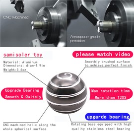 Desk-Fidget-Kinetic-Toys Cool-Gadgets: Cool-Stuff Thing Game Toy for Adult Teen Children Kid, Optical-Illusion Stress Relief Gifts for Man Women Home Office School Christmas Spinning Up 300 Seconds