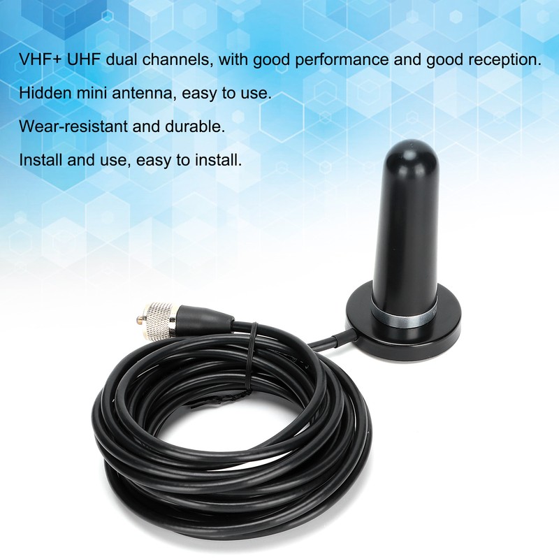 Mini Car Antenna Dual Frequency Antenna Accessories with 5m Feeder