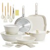 BECIGAR 23PCS Ceramic Pots and Pans Set,Nonstick, Removable Handle Pots