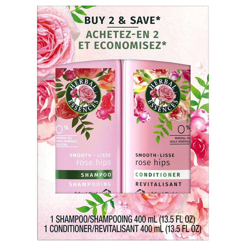 Herbal Essences Smooth Shampoo Conditioner, (2) 13.5 Fl Oz Bottles,