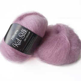 Mohair and Silk Yarn Drops Kids Silk 0 or Lace 2 Ply 25.5g 25.5g 250m per ball (04 Dusky Pink)