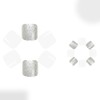 24Pcs Summer White Press on Short Square Toenails,YIHONGYAN Fake Toe