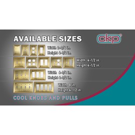 Cool Knobs and Pulls (CKP) Impressions Collection, 31191 Decorative Duplex Wall Plate/Outlet Cover, Long Lasting Durable Solid Steel Construction, Amber Gold, 1 piece