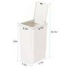 TIPGO Bathroom Trash Can with Lid, 10 Liter/ 2.6 Gallon